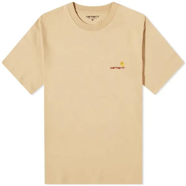 Футболка Carhartt Wip American Script, светло-бежевый