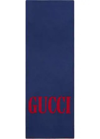 Gucci шарф с жаккардовым логотипом