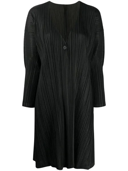 Pleats Please Issey Miyake однобортное пальто