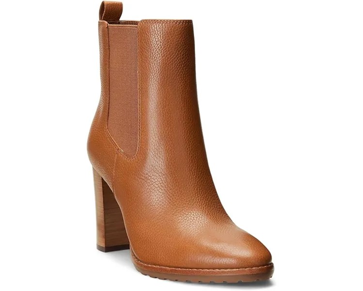 Ботинки LAUREN Ralph Lauren Mylah Tumbled Leatherie, цвет Deep Saddle Tan