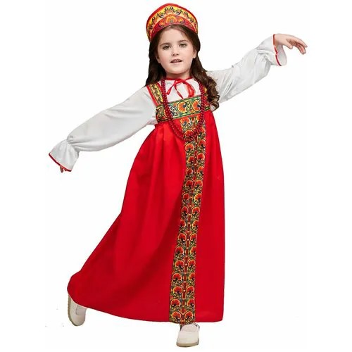 Русский народный сарафан для девочки красный детский