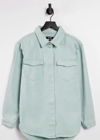 Голубая джинсовая oversized-рубашка Missguided-Голубой