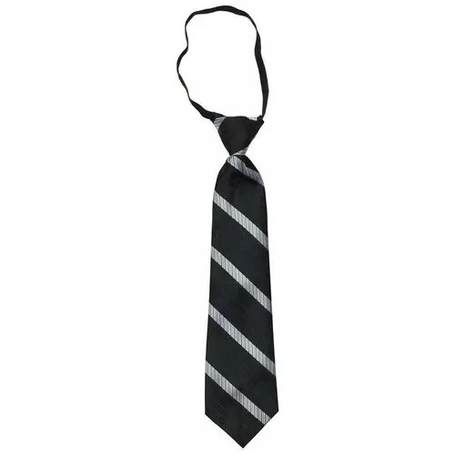 Черный детский галстук в полоску 838819
