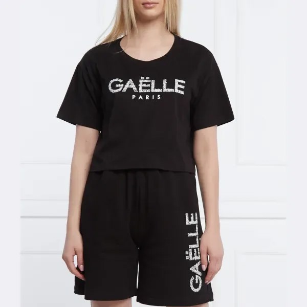 Укороченная футболка Gaëlle Paris, черный