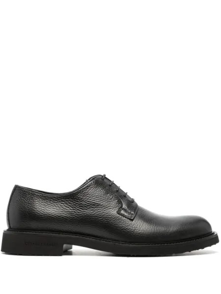 Casadei Cervo leather derby shoes, черный