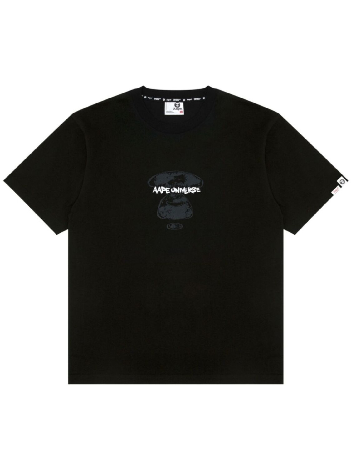 Хлопковая футболка с логотипом AAPE BY *A BATHING APE, черный