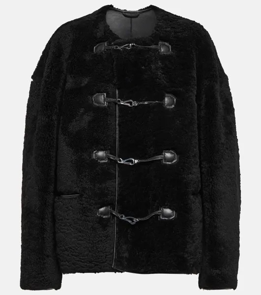 Декорированная куртка Teddy из овчины TOTEME, черный