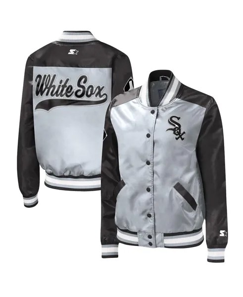 Женская серебряная куртка Chicago White Sox The Legend с кнопками на кнопках Starter, серебро