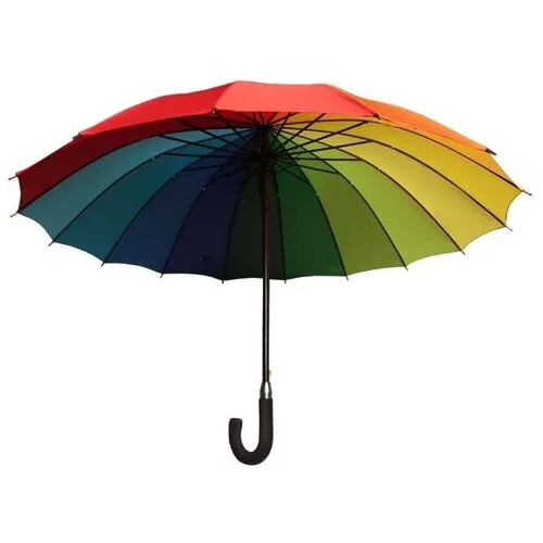 Зонт-трость автоматический Angel,91см,Зонт радуга ,мужской, женский, семейный, защитой от ветра, светоотражающей, зонтик гриб