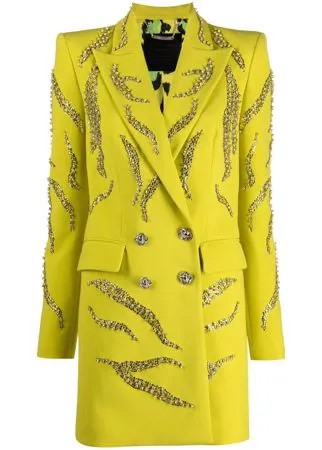 Philipp Plein декорированное двубортное платье-пиджак