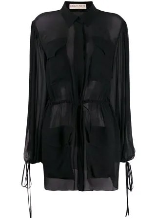 Emilio Pucci прозрачная рубашка с кулиской
