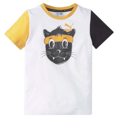 Футболка Puma Lil с круглым вырезом и короткими рукавами для малышей, размер 3T, повседневные топы 531794-