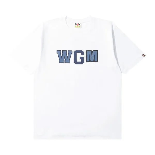 Футболка BAPE Color Camo WGM Milo Shark Tee 'White/Navy', белый