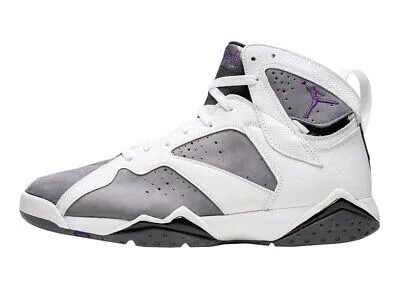 Мужские кроссовки Jordan 7 Retro Flint White/Flint Grey-Black-Varsity Purple (CU9307 100)