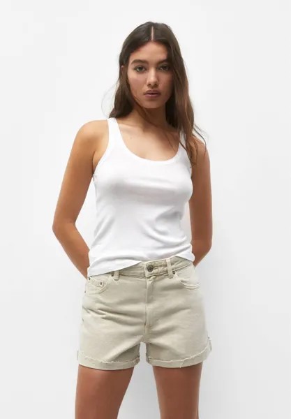 Джинсовые шорты PULL&BEAR Mid-Rise Bermuda, серый