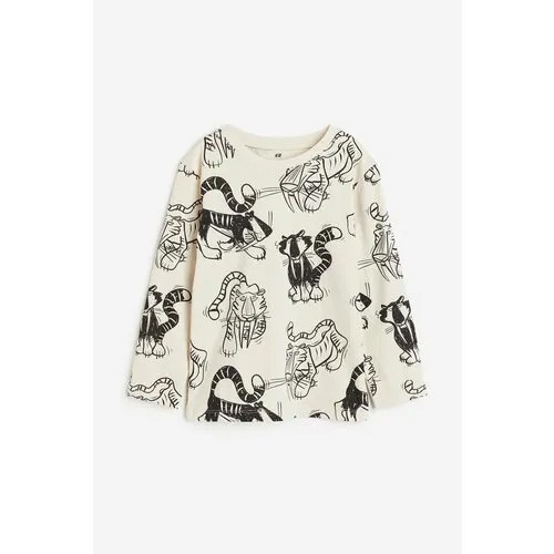 Лонгслив H&M, размер 122-128 см (6-8 лет), белый