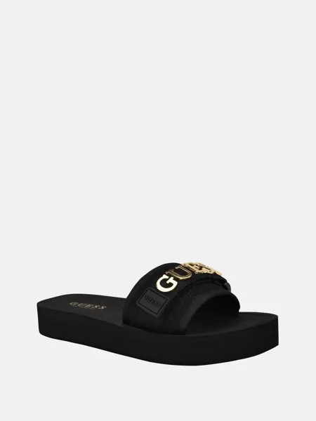 Сандалии Peers с логотипом Guess Factory, черный