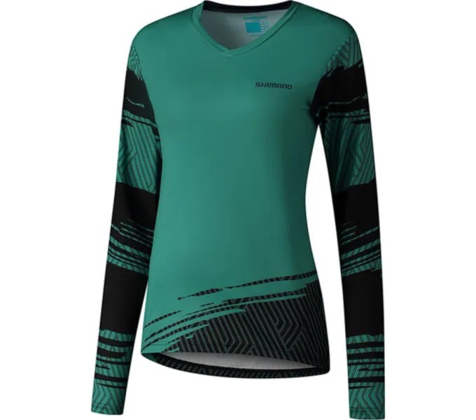 Лонгслив SHIMANO Long Sleeve Jersey Woman's SAIKO, зеленый
