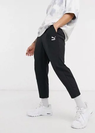 Черные суженные книзу джоггеры узкого кроя PUMA CLassics-Черный цвет