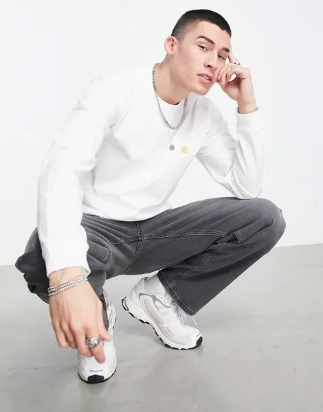 Белый лонгслив Carhartt WIP Chase