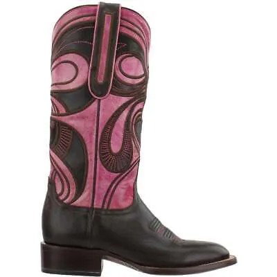 Lucchese Hypnotic Swirl Ковбойские женские повседневные ботинки с квадратным носком, размер 7 B, M4831-WF