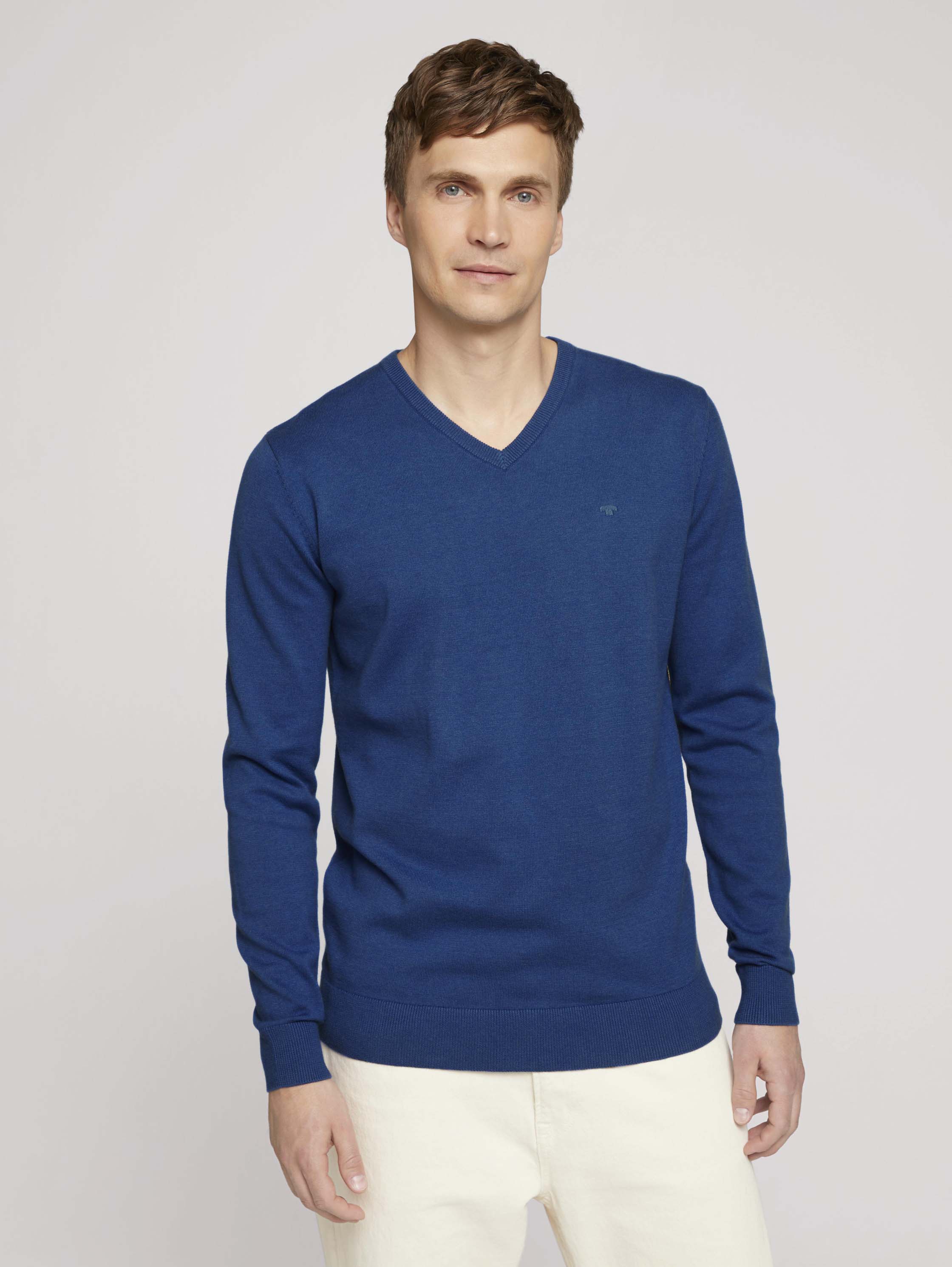 Пуловер мужской TOM TAILOR 1027665 синий XXXL