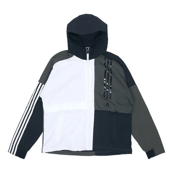 Куртка adidas O2 Wb Cb Fleece Lined Logo Casual Sports Hooded Jacket White, белый