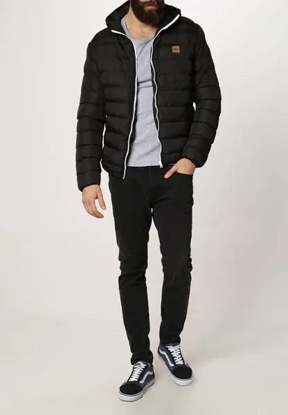 Зимняя куртка BASIC BUBBLE JACKET Urban Classics, черный/белый/черный