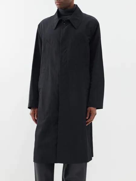 Пальто из жатого нейлона MM6 Maison Margiela, черный