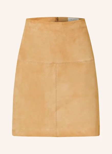 Кожаная юбка chiyo Ted Baker, коричневый