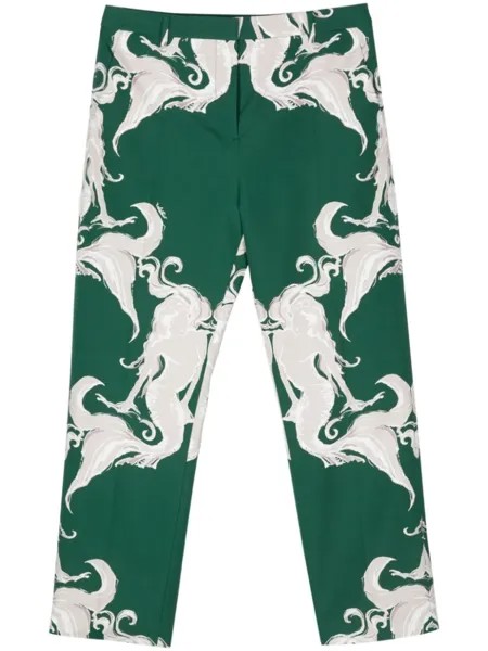 Valentino Garavani брюки Metamorphos Siren, зеленый
