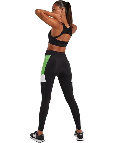 Брюки Koral Vera Blackout High-Rise Leggings, цвет Black/Bermuda Green/White