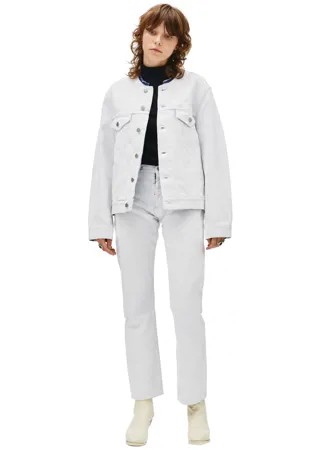 Джинсовая куртка в белой краске