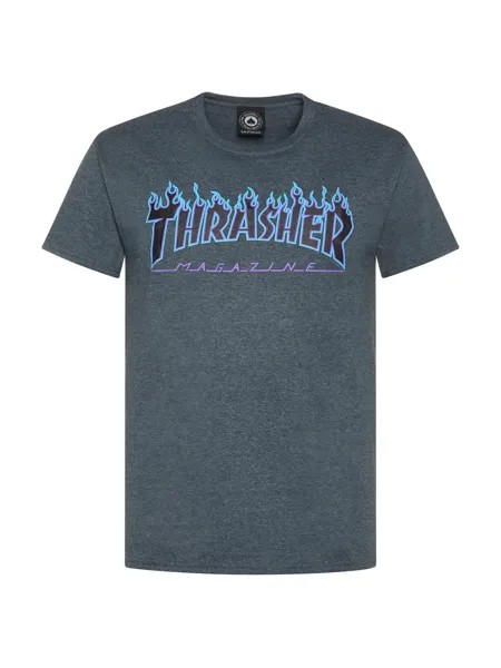 Футболка Thrasher с логотипом Flames Thrasher, темно-серый