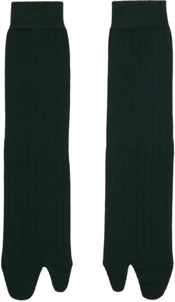 Зеленые носки-бутлеги Maison Margiela, цвет Dark green
