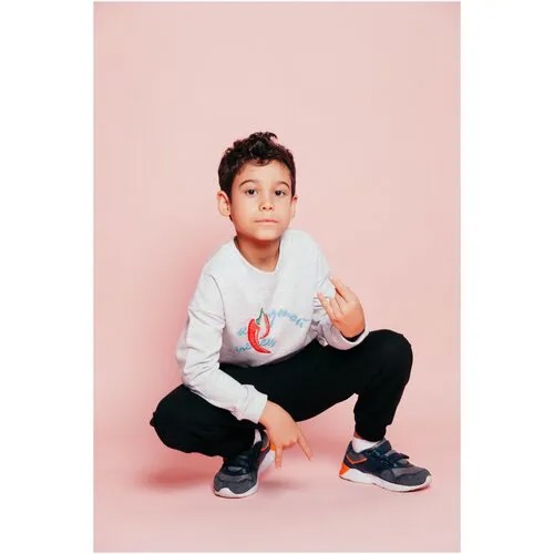 Костюм DaEl kids, размер 110, серый, черный