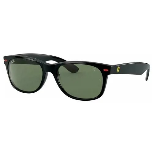 Солнцезащитные очки Ray-Ban, прямоугольные, оправа: пластик, с защитой от УФ, черный