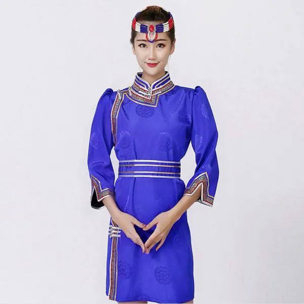 Женский традиционный костюм, монгольский халат, костюм Тан, пиджак с воротником-стойкой, элегантное платье в азиатском стиле, Восточная оде...