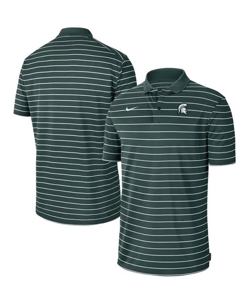 Мужская зеленая футболка-поло michigan state spartans icon victory coaches 2022 early season performance polo Nike, зеленый