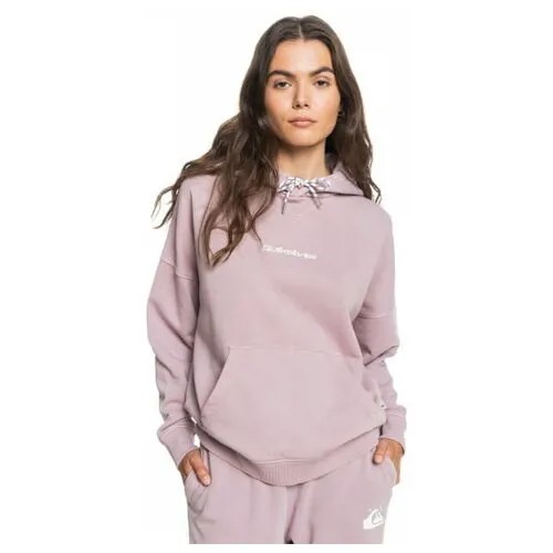 Оверсайз Худи Из Органического Хлопка Quiksilver Womens, Цвет светло-фиолетовый, Размер S