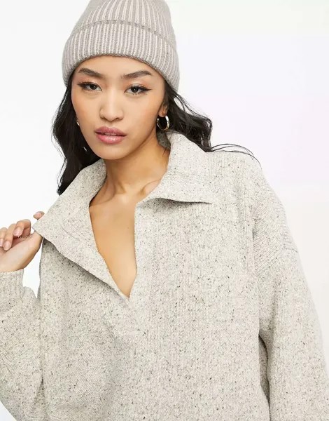 Трикотажный топ-поло Abercrombie & Fitch, окрашенный аэрозольной краской