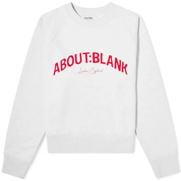 Свитер About:Blank College Logo Crew Sweat, цвет Grey Marl & Red