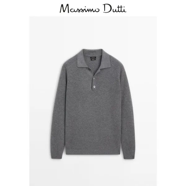 Свитер мужской Special Massimo Dutti с длинными рукавами, серый