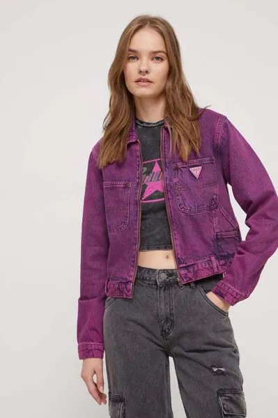 Джинсовая куртка Guess Originals, розовый