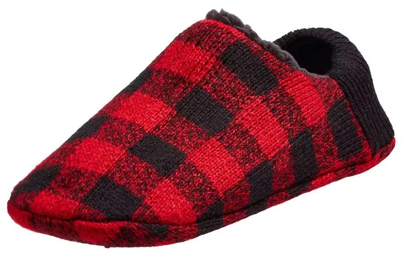 Мужские носки-тапочки в клетку Northeast Outfitters Cozy Cabin Holiday Buff Check, красный