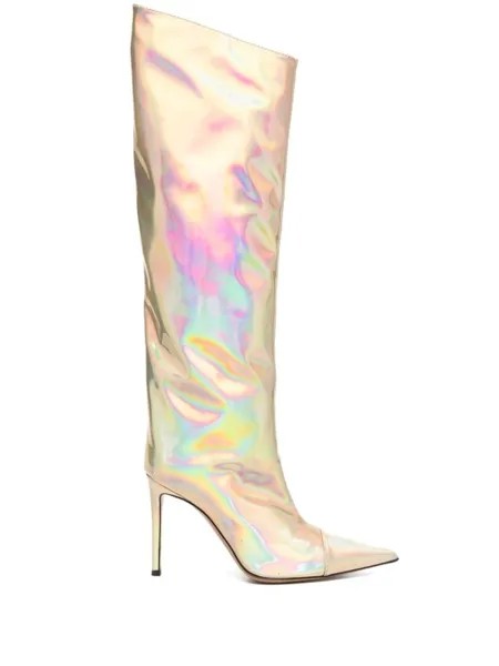 Alexandre Vauthier сапоги с голографическим эффектом, золотистый
