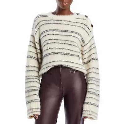 Женский вязаный пуловер в рубчик с длинными рукавами Rebecca Taylor BHFO 2219