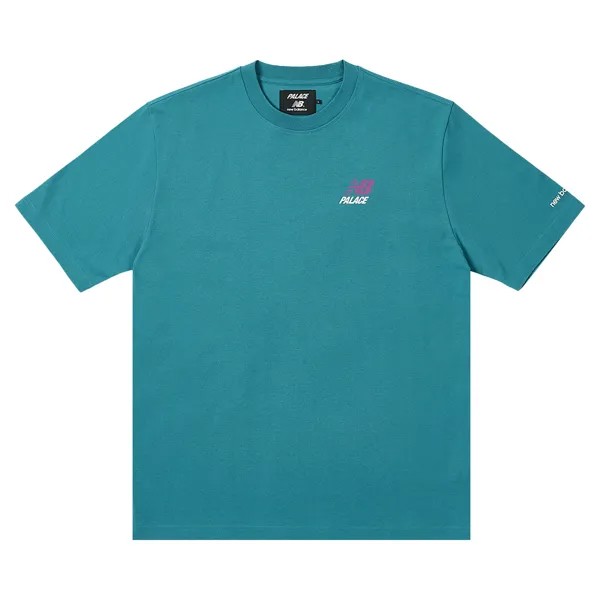 Темно-бирюзовая футболка Palace x New Balance с логотипом