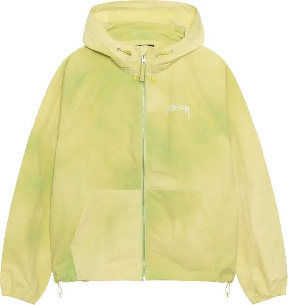 Худи Stussy Beach Shell Wave Dye Zip 'Lime', зеленый