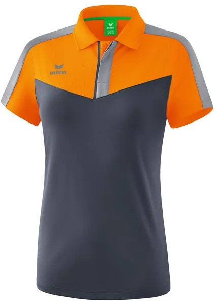 Поло erima Squad, цвет new orange/slate grey/monument grey